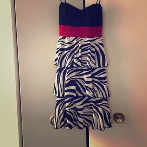 Homecoming zebra dress
